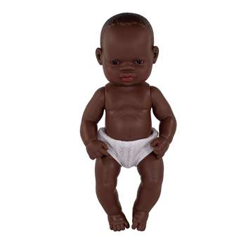 Anatomically Correct African Boy Baby Dolls, MLE31033