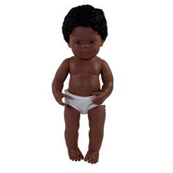 15&quot; Baby Doll African-American Boy Anatomically C, MLE31059