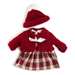 Doll Clothes Cold Weather Dress Red - MLE31558