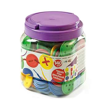 Lacing Buttons 140 Piece Jar