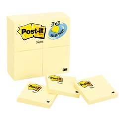 Post-It Notes Value Pk 24 Pads 3X3 Canary Yellow By 3M