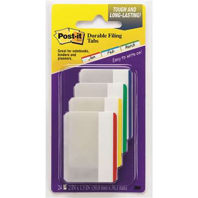 Durable Tabs 2X1.5 24Tabs/Pk 6Inrs By 3M