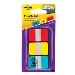 Durable Index Tabs 1X1.5 3/Pk By 3M