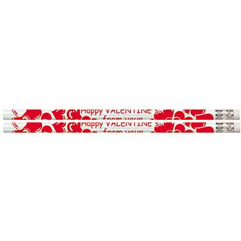 Happy Valentine From Your Teacher 12Pk Motivational Fun Pencils By Musgrave Pencil