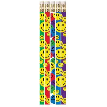 Happy Face Asst 12Pk Motivational Fun Pencils By Musgrave Pencil