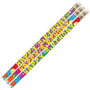 Birthday Bash 12Pk Motivational Fun Pencils By Musgrave Pencil