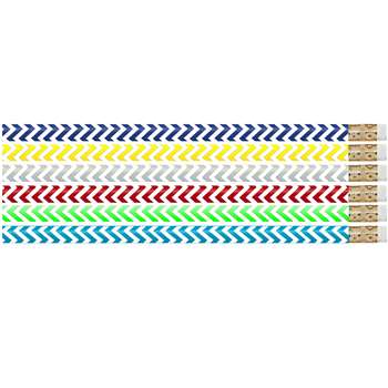 Chevron Chic Pencil Pack Of 12, MUS2540D