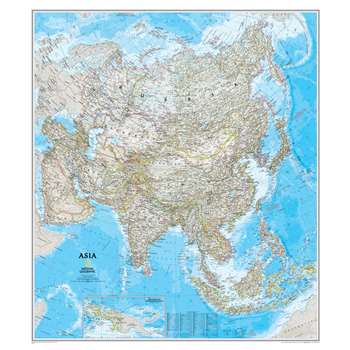 Asia Wall Map 34 X 38 By National Geographic Maps