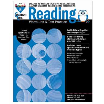 Shop Common Core Reading Gr 5 Warmups & Test Practice - Nl-2265 By Newmark Learning