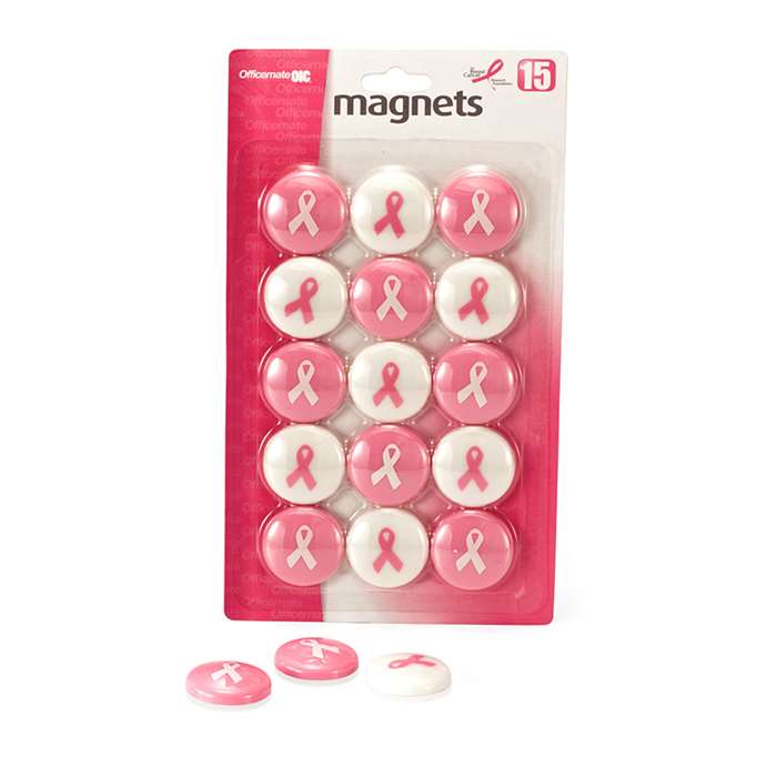 Officemate Breast Cancer Awareness Magnets, OIC08912