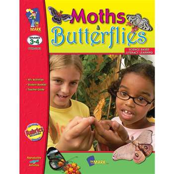 Moths And Butterflies Gr 3-4 By On The Mark Press