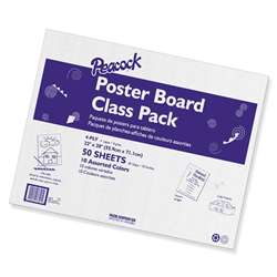 Poster Board 50 Sheets Asst Colors Class Pack 22X2, PAC0076347
