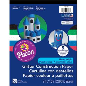 Glitter Construction Paper 9X115, PAC1000083