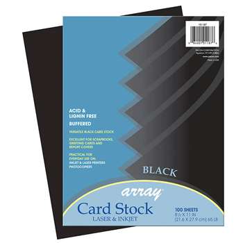 Array Card Stock Black 100 Sheets By Pacon