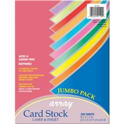 Colorful Card Stck Assrtmnt 10 Clrs 250 Sheets, PAC101199