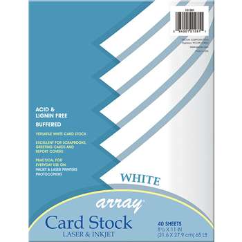 White Card Stock 40 Sheet By Pacon