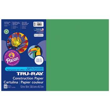 Tru-Ray Construction Paper 12 X 18 Holiday Green By Pacon