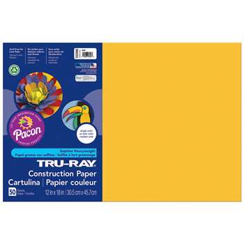 Tru-Ray Construction Paper 12 X 18 Gold By Pacon