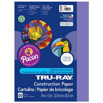 Tru-Ray Construction Paper 9 X 12 Violet By Pacon