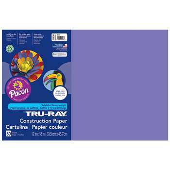 Tru-Ray Construction Paper 12 X 18 Violet By Pacon
