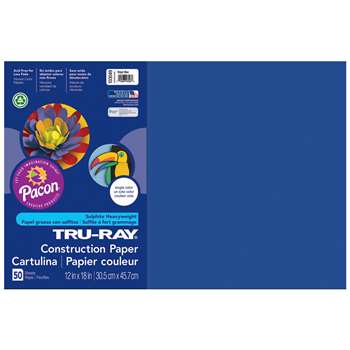 Tru-Ray Construction Paper 12 X 18 Dark Blue By Pacon