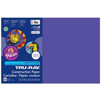 Tru-Ray Construction Paper 12 X 18 Purple By Pacon