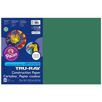 Tru-Ray Construction Paper 12 X 18 Dark Green By Pacon