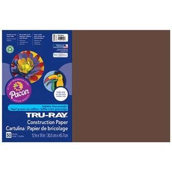 Tru-Ray Construction Paper 12 X 18 Dark Brown By Pacon