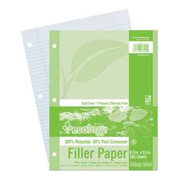Ecology Recycled Filler Paper 150Sh 9/32In College Ruling By Pacon