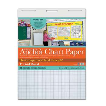 Heavy Duty Anchor 24X32 1&quot; Grid Ruled Chart Paper, PAC3373