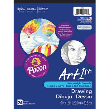 Art1St Drawing Pad 9X12 24 Sht Wht By Pacon