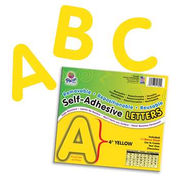 4 Self-Adhesive Letters Yellow By Pacon