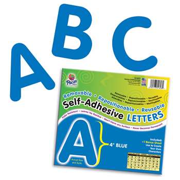 4 Self-Adhesive Letters Blue By Pacon