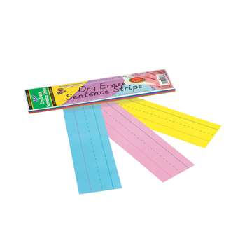 Dry Erase Sentence Strips Assorted 3 X 12 By Pacon