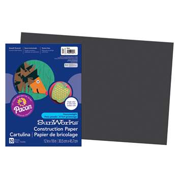 Construction Paper Black 12" X 18" By Pacon