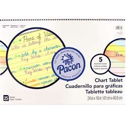 1 Ruled Cursive Cover 25 Ct 24 In X 16 In Assorted By Pacon