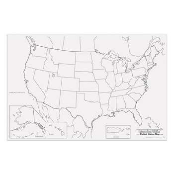 Giant U.S. Map 48In X 72In By Pacon