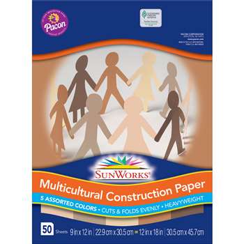 Multicultural Construction Ppr 9X12 By Pacon