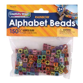 Alphabet Beads Assorted Rainbow Creativity Street, PACAC3256