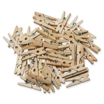 Mini Clothespins Natural 50 Pieces, PACAC365701