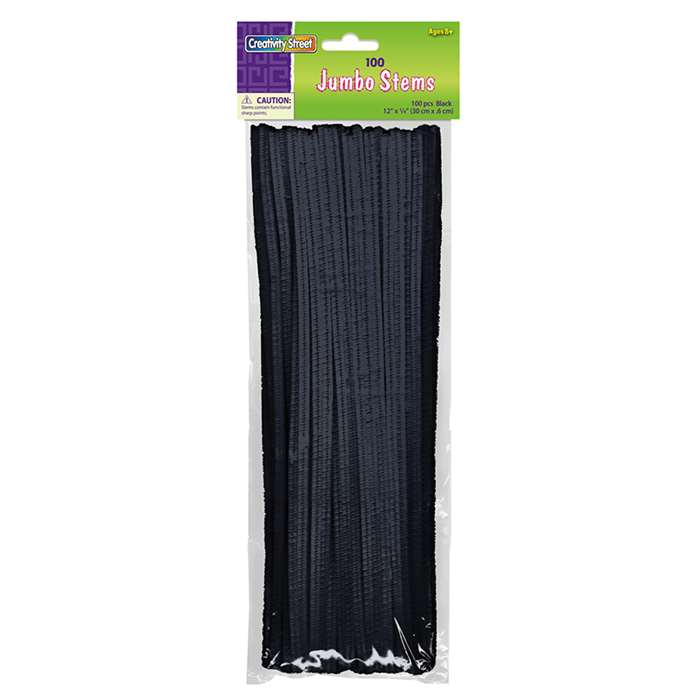 Jumbo Chenille Stems Black 100 Pcs, PACAC711003