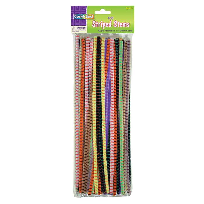 Striped Stems Assrtd Colors 100 Pcs, PACAC716001