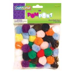 Pom Pons Bright Hues 1&quot; 50 Pieces, PACAC811301