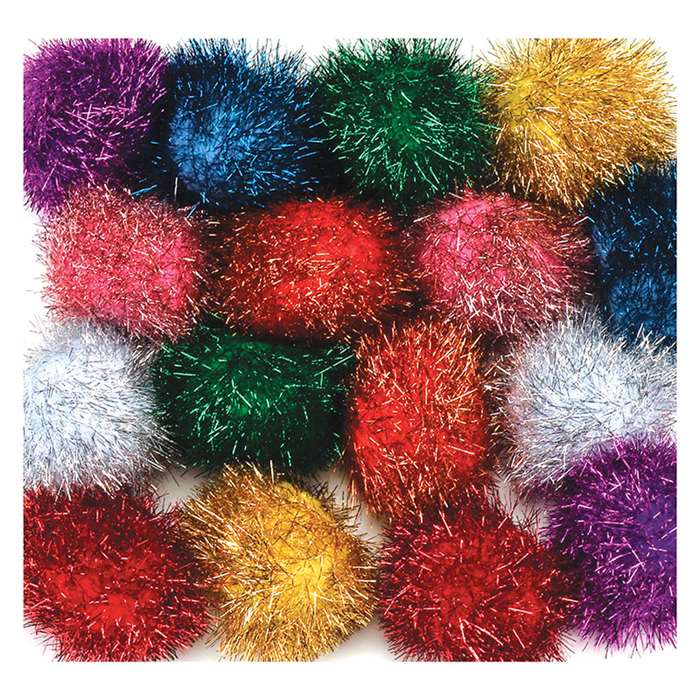 2&quot; Glitter Poms Assortment 16 Pcs, PACAC85216