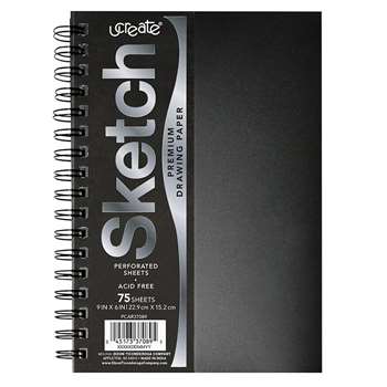 Poly Cover Sketch Book Heavyweight 9Inx6&quot; 75 Shee, PACCAR37089