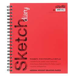 Sketch Diary Medium Weight 11X9 70 Sheets, PACCAR53007