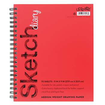 Sketch Diary Medium Weight 11X9 70 Sheets, PACCAR53007