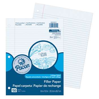 Pacon Filler Paper College Rule 9/32&quot; Ruling, PACMMK09251