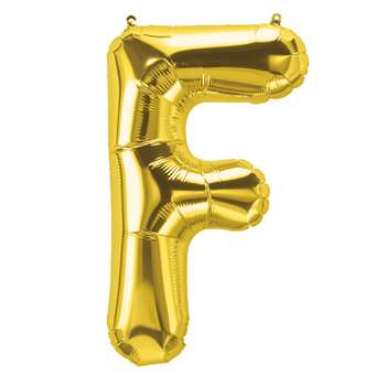16&quot; Foil Balloon Gold Letter F, PBN59506
