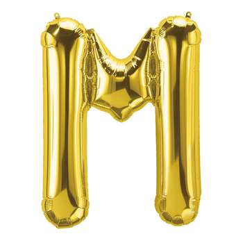 16&quot; Foil Balloon Gold Letter M, PBN59520